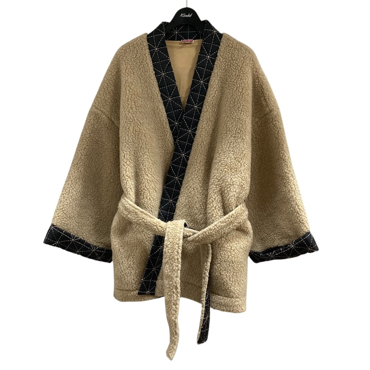 【KENZO】 ケンゾー (M) キモノジャケット ショート丈 綿100% KENZO(ケンゾー) キモノジャケット FD65SW00747PB ベージュ サイズ M