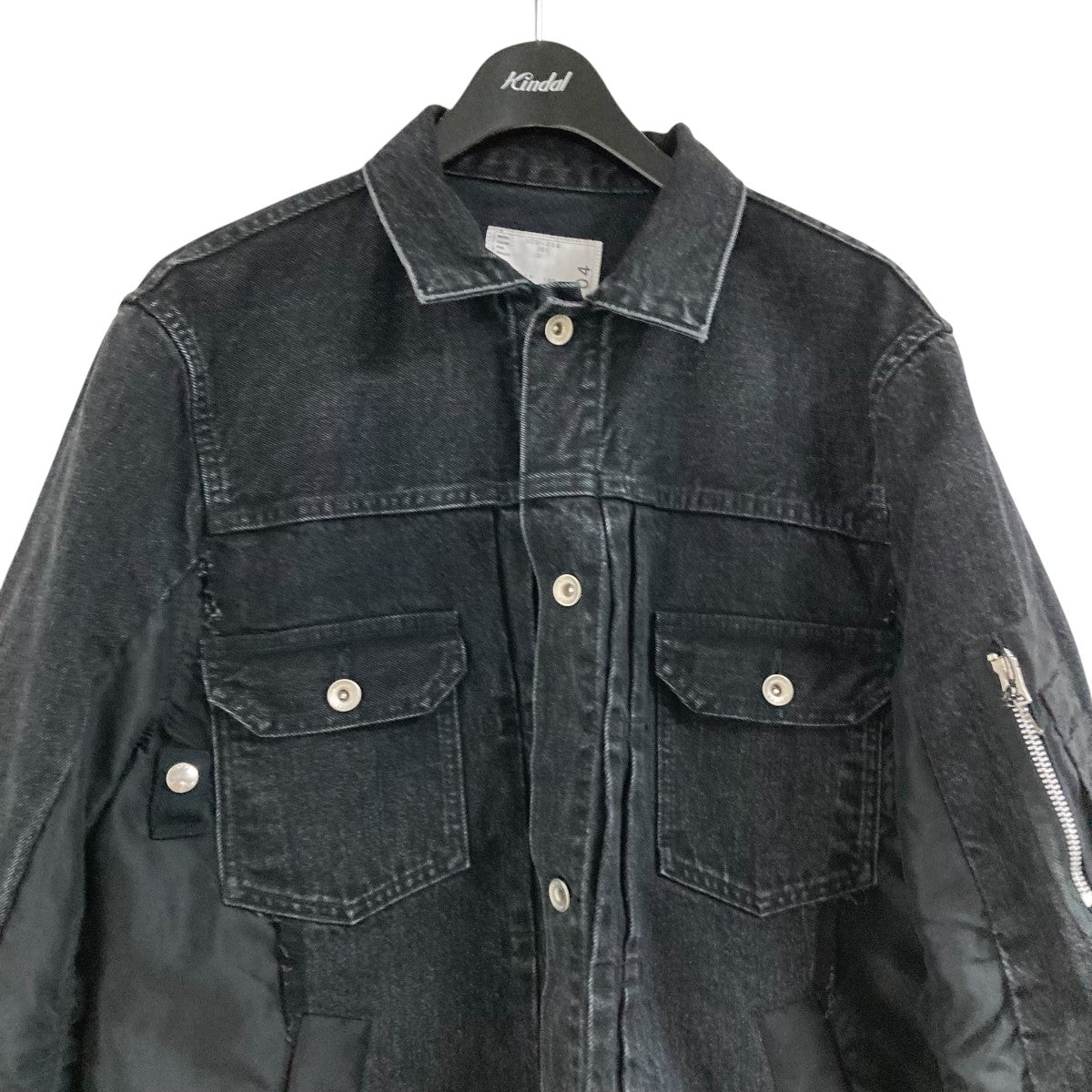 sacai サカイ　ドッキング　デニム　ジャケット　ブラック sacai 未使用 サカイ Denim × Nylon Twill Jacket SCM-205