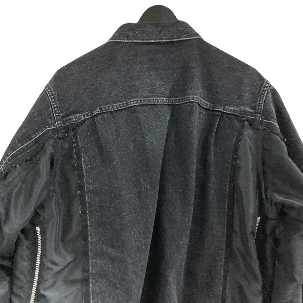 sacai サカイ　ドッキング　デニム　ジャケット　ブラック sacai 未使用 サカイ Denim × Nylon Twill Jacket SCM-205