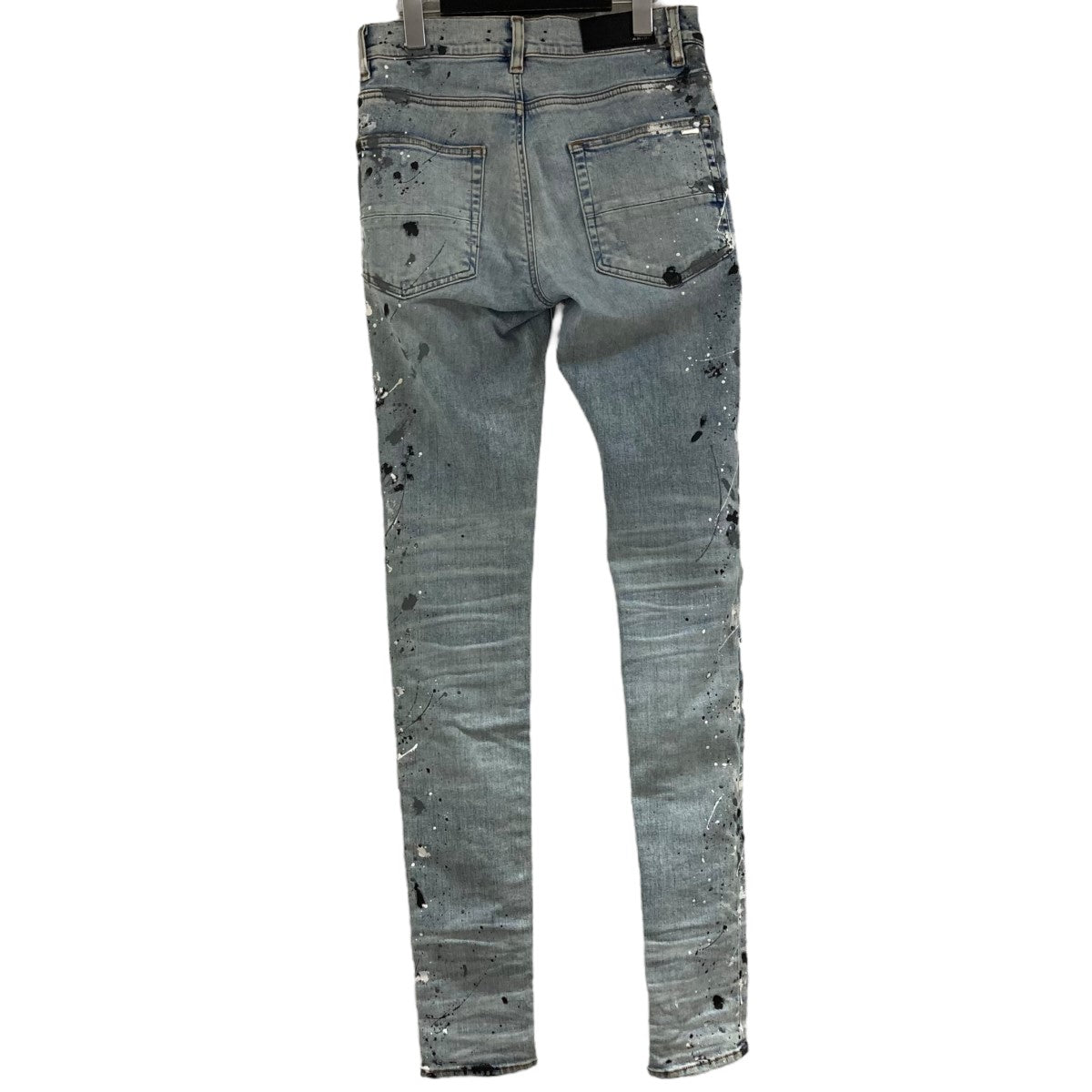 AMIRI プリントデニムパンツ グレー AMIRI(アミリ) ペイントデニムパンツ ライトインディゴ×マルチ