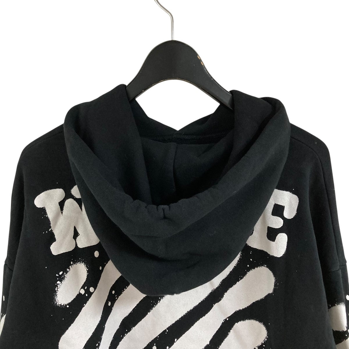OFF-WHITE グラフィックパーカー ブラック　XS オフホワイト OFFWHITE(オフホワイト) グラフィックパーカー ブラック サイズ