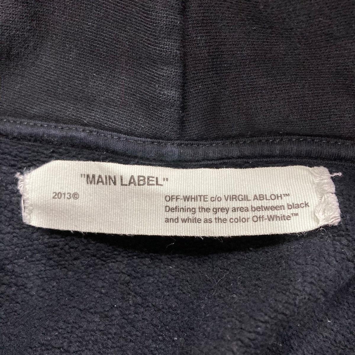 OFFWHITE(オフホワイト) ジップアップパーカー ブラック サイズ