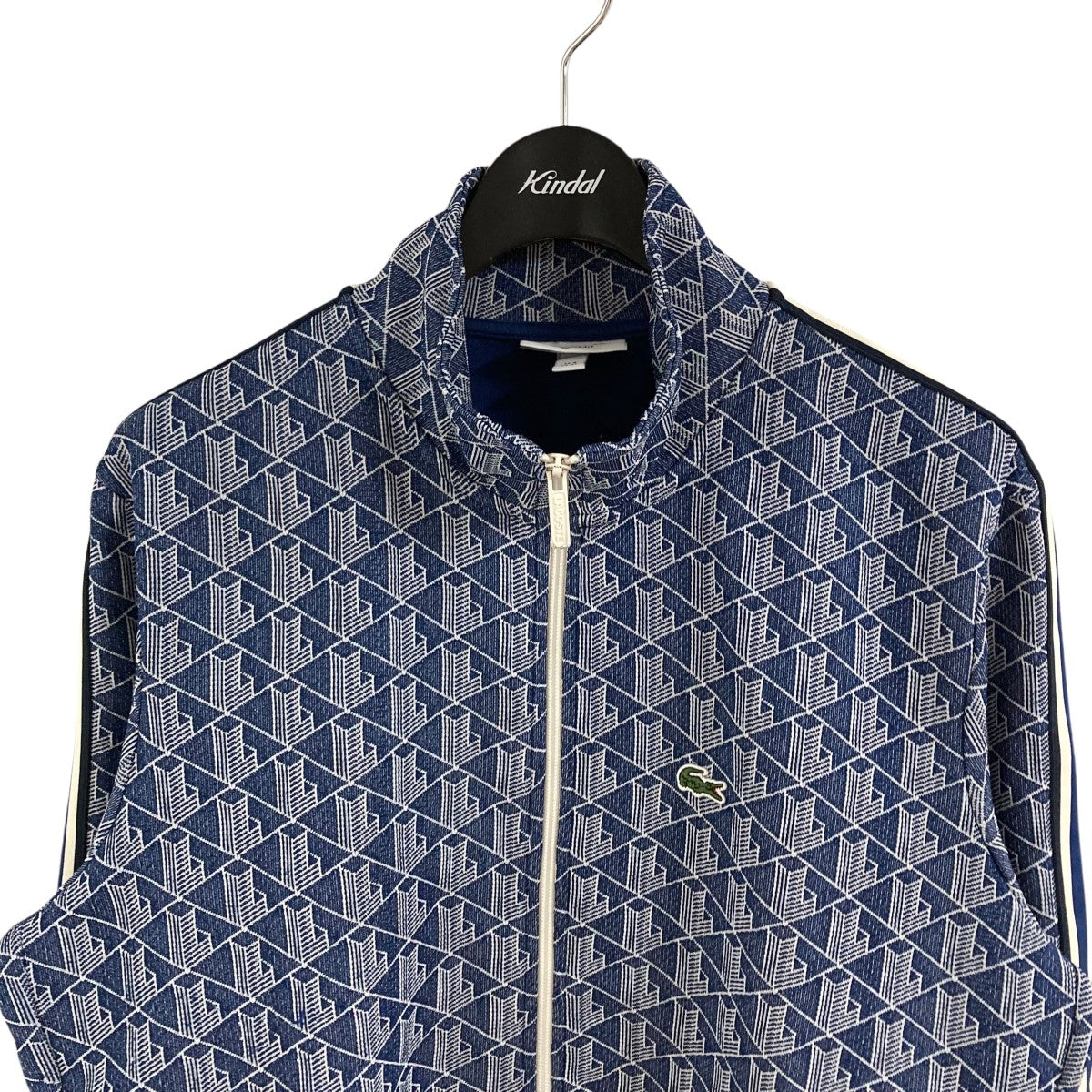 極美品 現行 ラコステ L~XL モノグラム トラックジャケット ブルゾン モノグラムジャカードトラックジャケット 【セットアップ対応