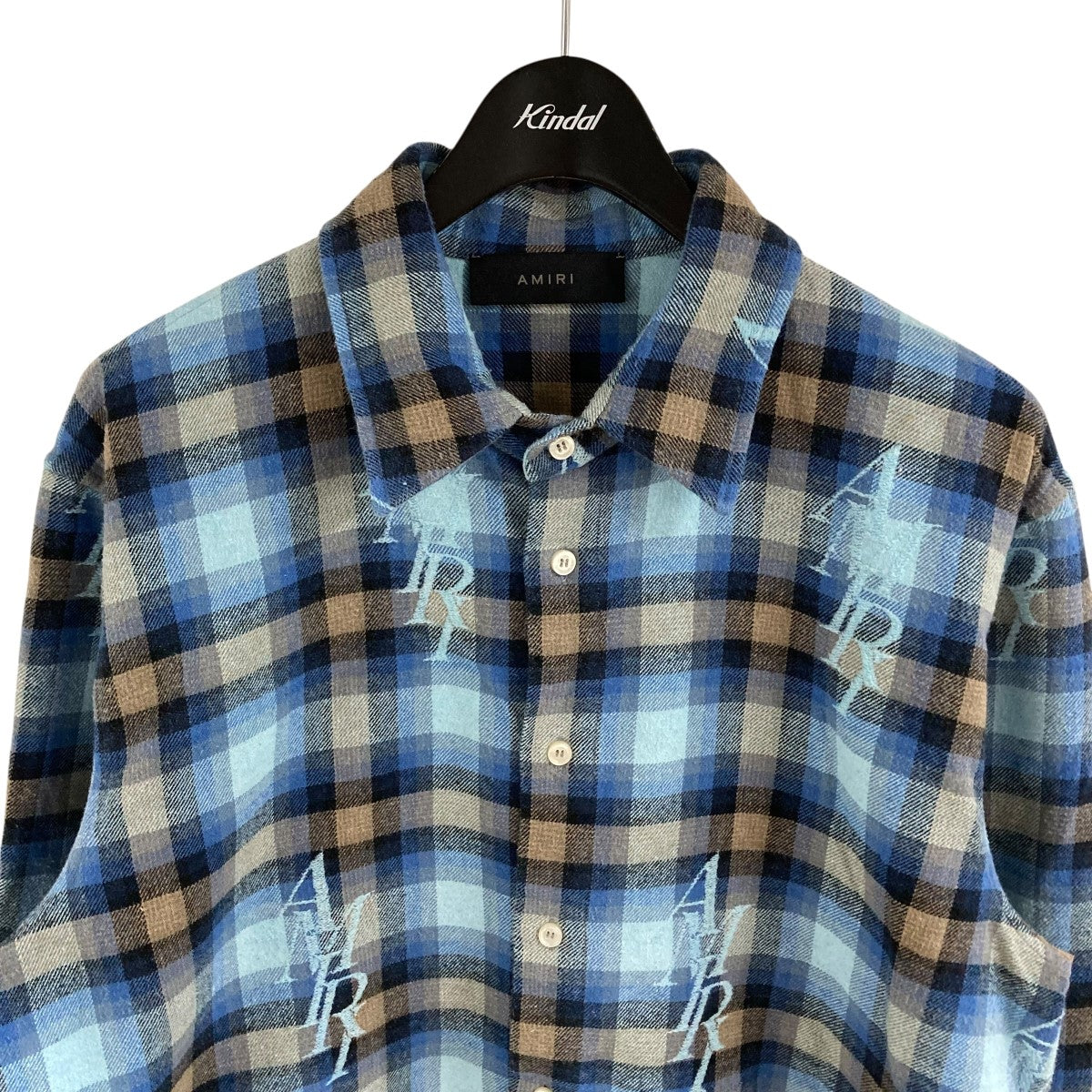 AMIRI アミリ 極美品 チェック ネルシャツ サイズM AMIRI(アミリ) チェックシャツ ブルー×ネイビー×ベージュ サイズ