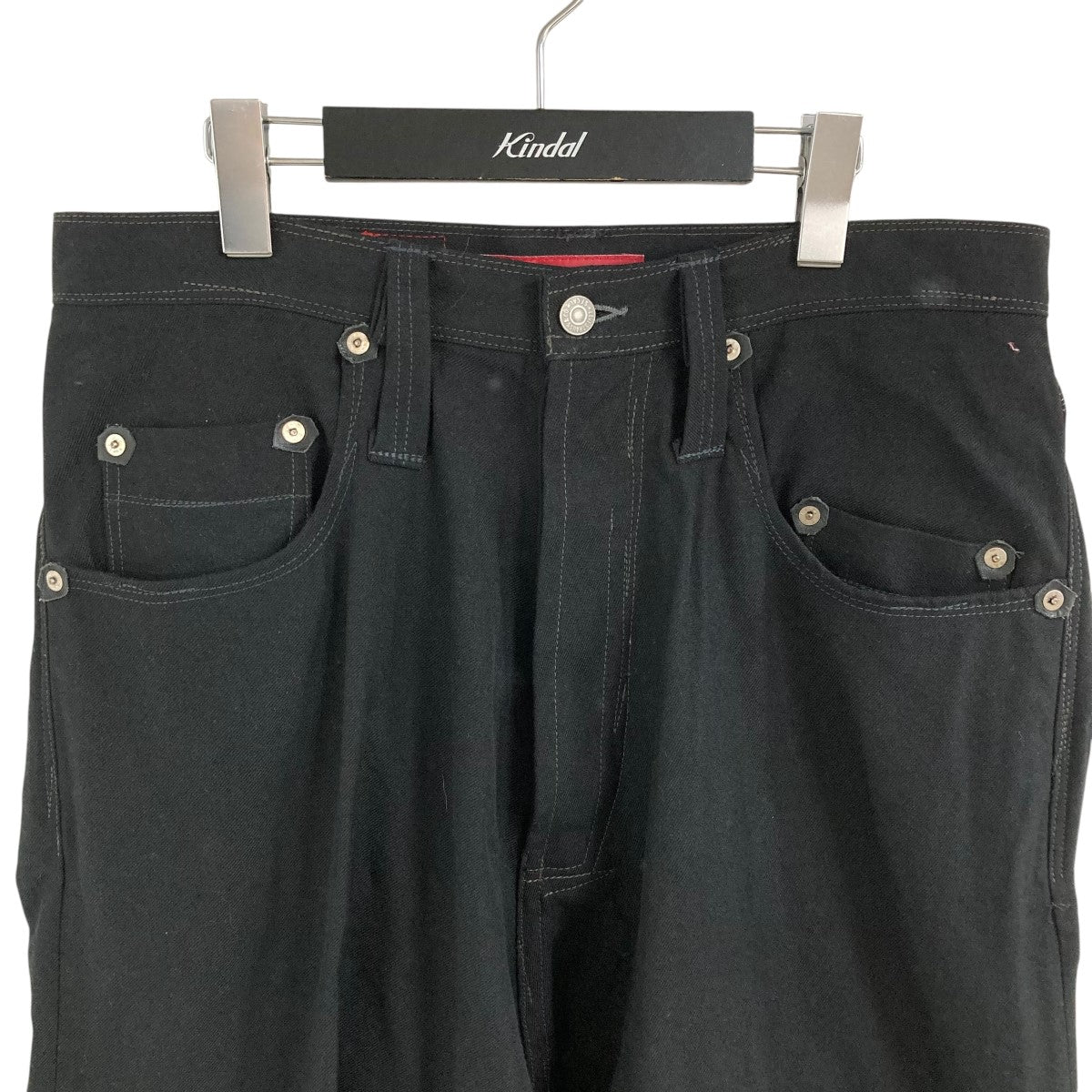 JUNYA WATANABE モノクロ サルエルパンツ Junya Watanabe MAN クロップド サルエルジーンズ | ブルー