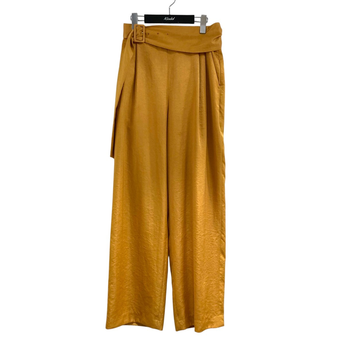 6(ROKU) BEAUTY＆YOUTH サテンベルテッドパンツ8614-299-0032 6MIX SATIN SASH BELT PANTS 古着・中古-1枚目のアイテム画像