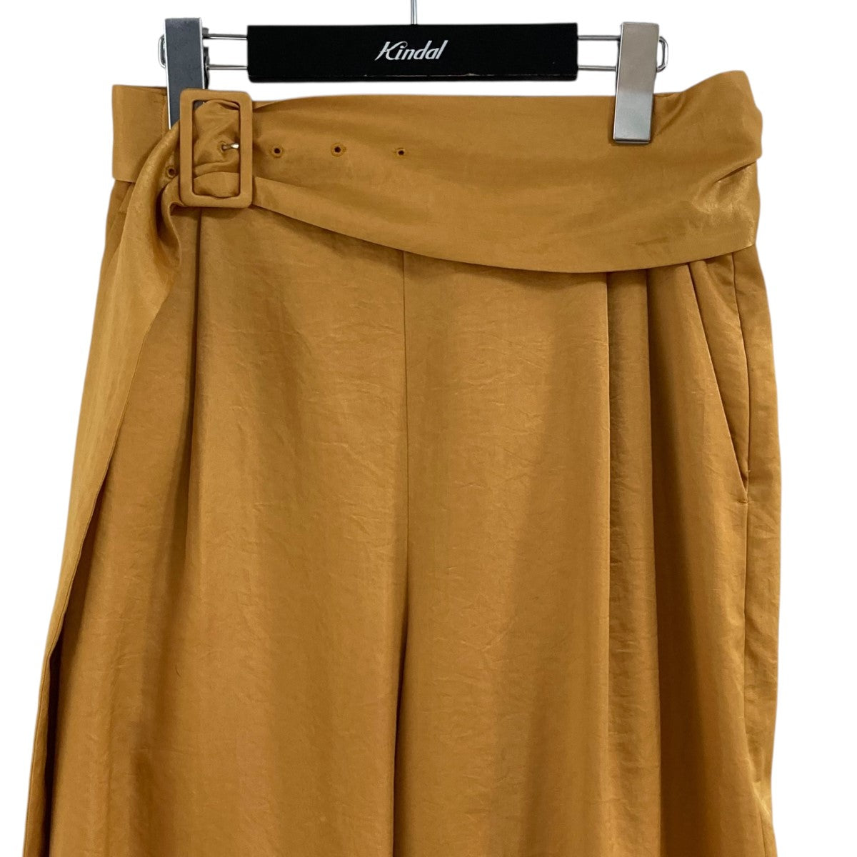 6(ROKU) BEAUTY＆YOUTH サテンベルテッドパンツ8614-299-0032 6MIX SATIN SASH BELT PANTS 古着・中古-2枚目のアイテム画像