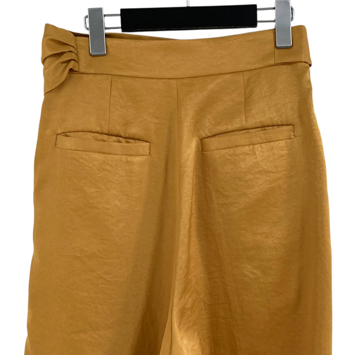 6(ROKU) BEAUTY＆YOUTH サテンベルテッドパンツ8614-299-0032 6MIX SATIN SASH BELT PANTS 古着・中古-4枚目のアイテム画像