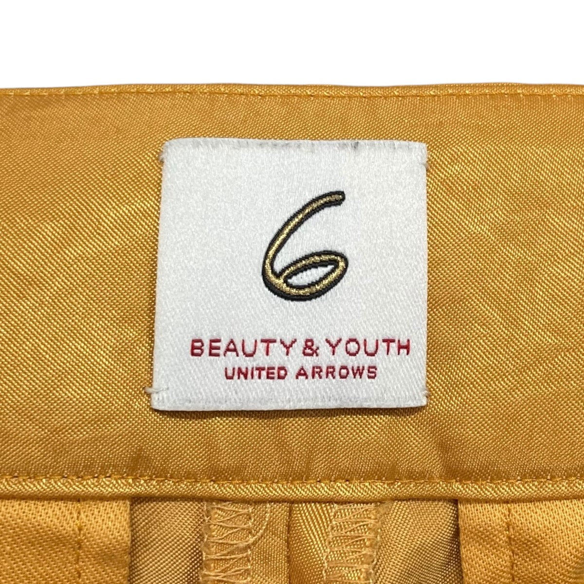 6(ROKU) BEAUTY＆YOUTH サテンベルテッドパンツ8614-299-0032 6MIX SATIN SASH BELT PANTS 古着・中古-5枚目のアイテム画像