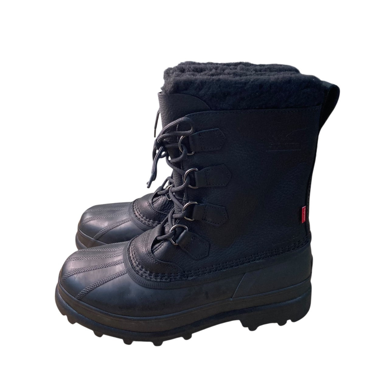 古着 SOREL カリブー WP スノー ブーツ 27センチ Supreme×SOREL カリブー WP ブーツ ブラック サイズ 27.5cm