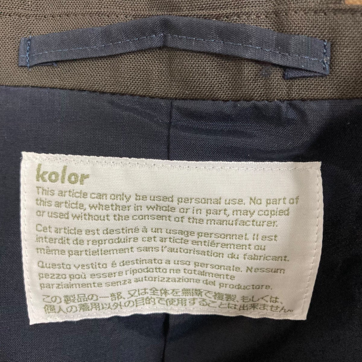 KOLOR(カラー) PVCカラーベルテッドコート 22SCM-C01101 ブラウン