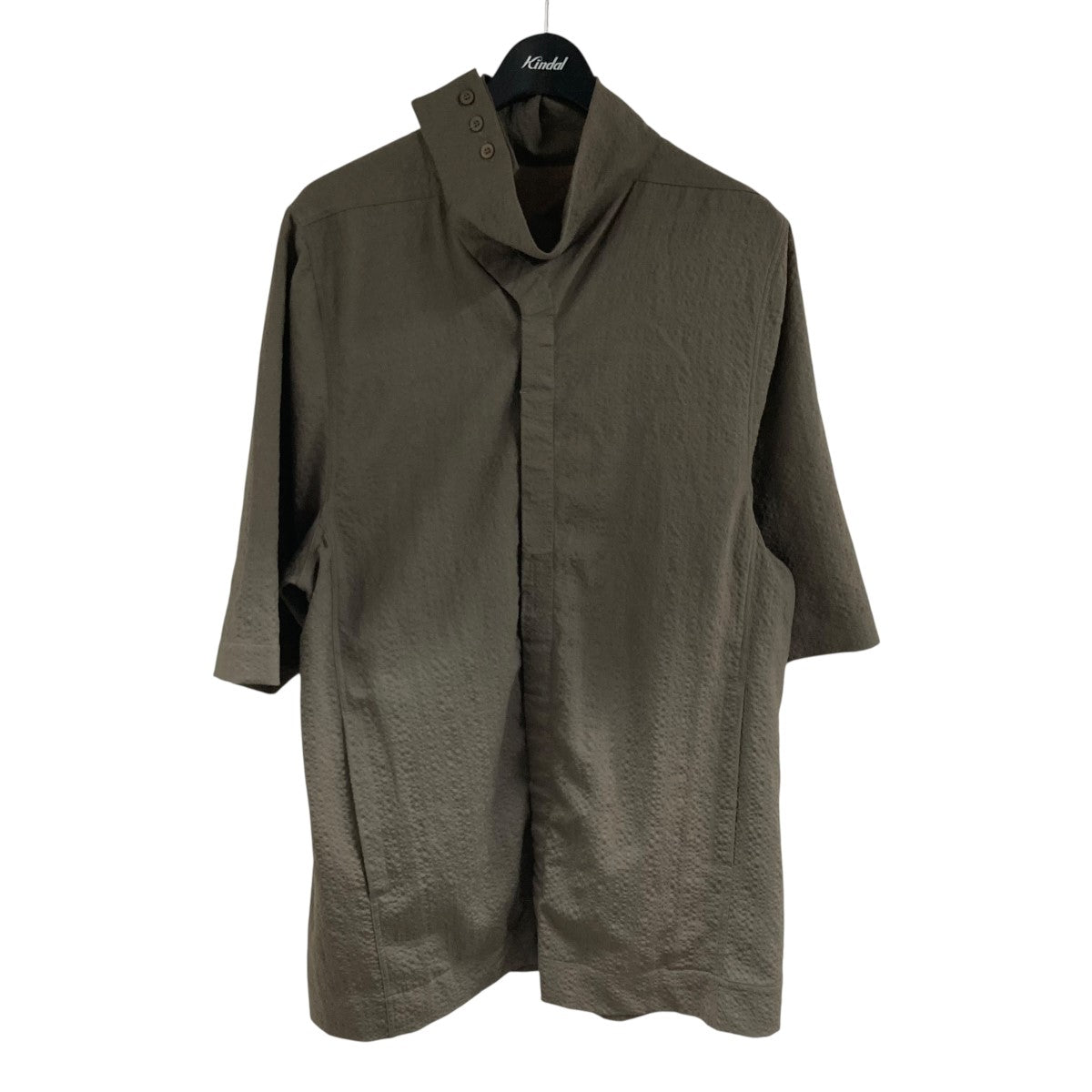 RICK OWENS ネックデザインシャツ 古着・中古-1枚目のアイテム画像