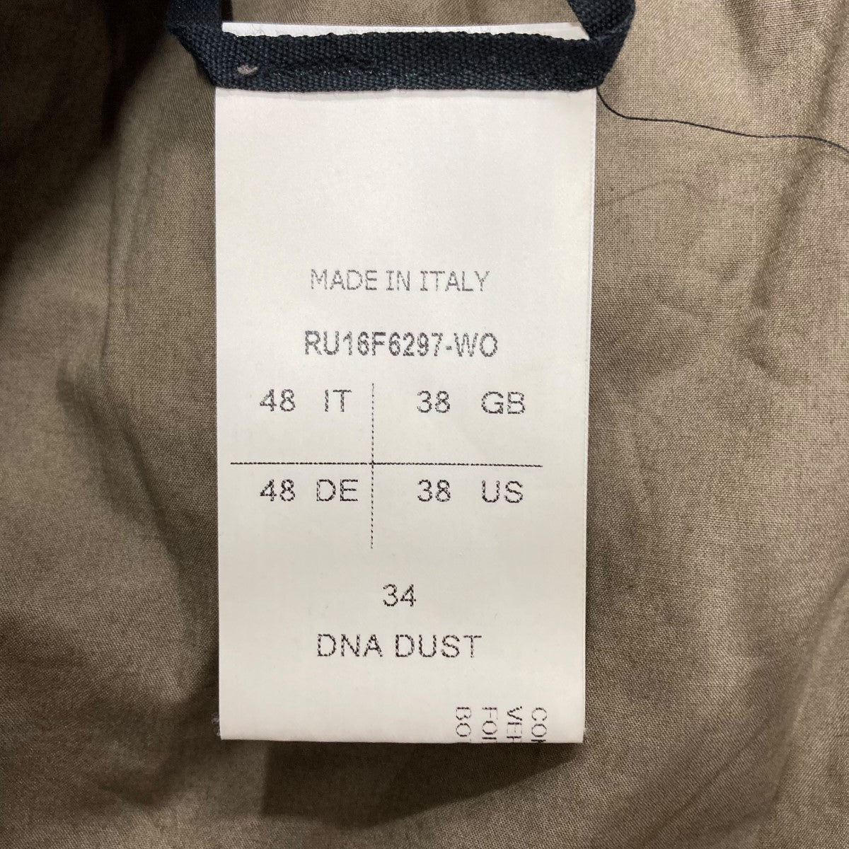 RICK OWENS ネックデザインシャツ 古着・中古-5枚目のアイテム画像