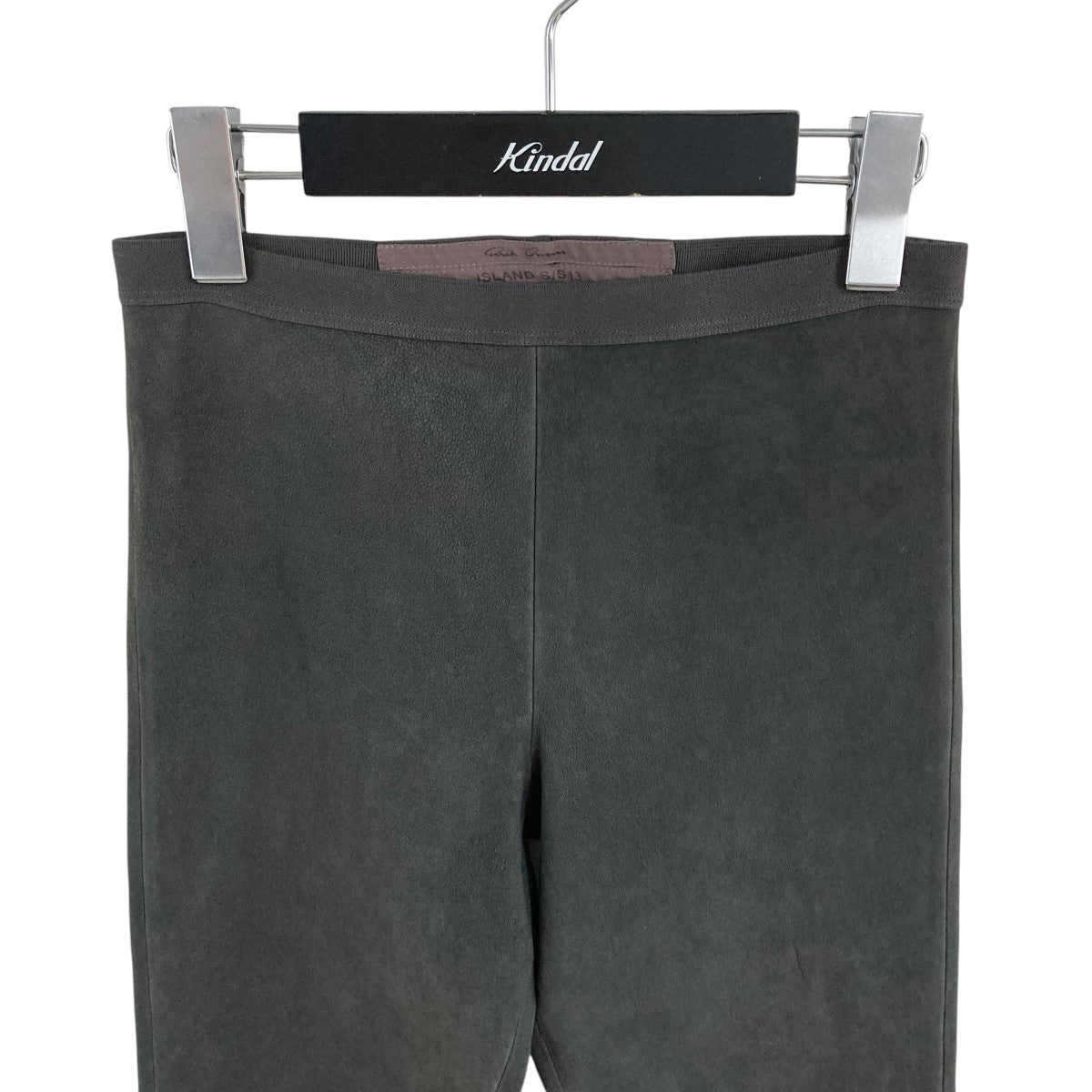 rickowens クロップドサルエルパンツ　ダークダスト RICK OWENS(リックオウエンス) レザーレギンスパンツ RP7336
