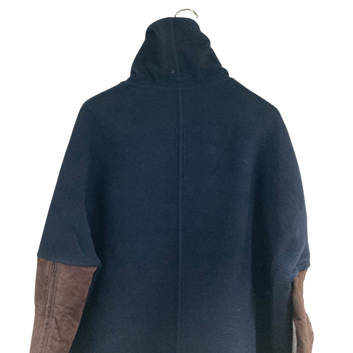 RICK OWENS カシミヤレザー切替コート 古着・中古-4枚目のアイテム画像