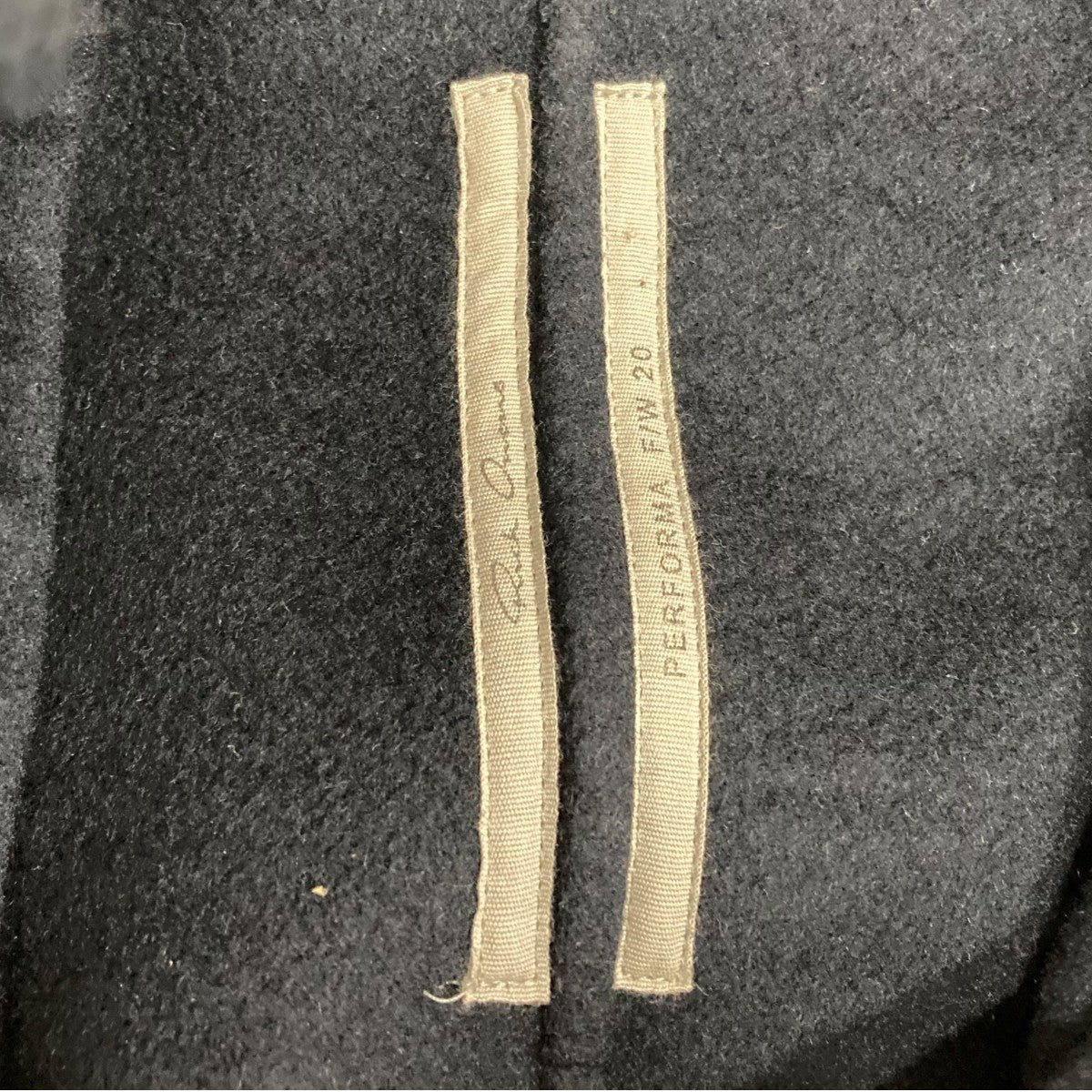 RICK OWENS カシミヤレザー切替コート 古着・中古-5枚目のアイテム画像