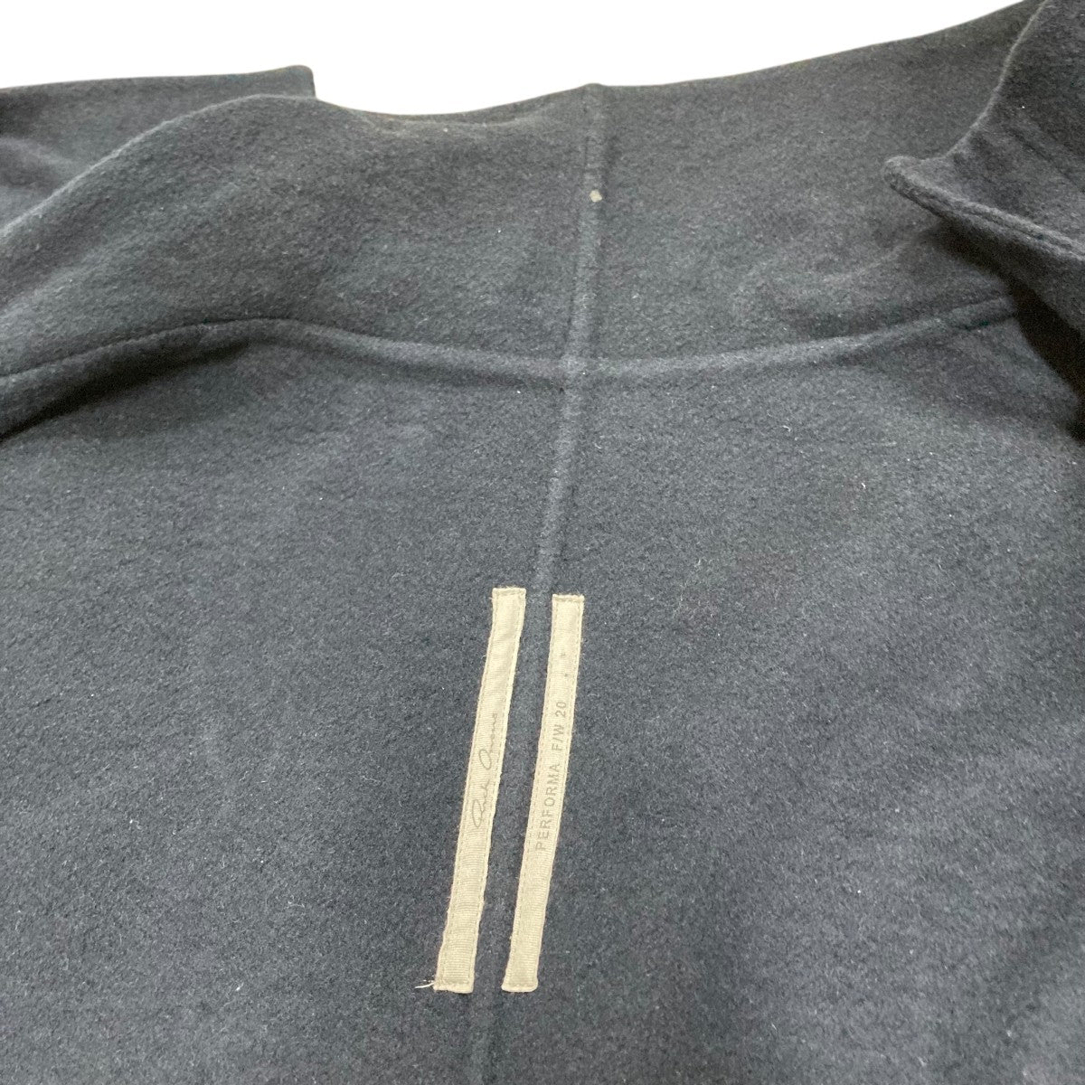 RICK OWENS カシミヤレザー切替コート 古着・中古-6枚目のアイテム画像