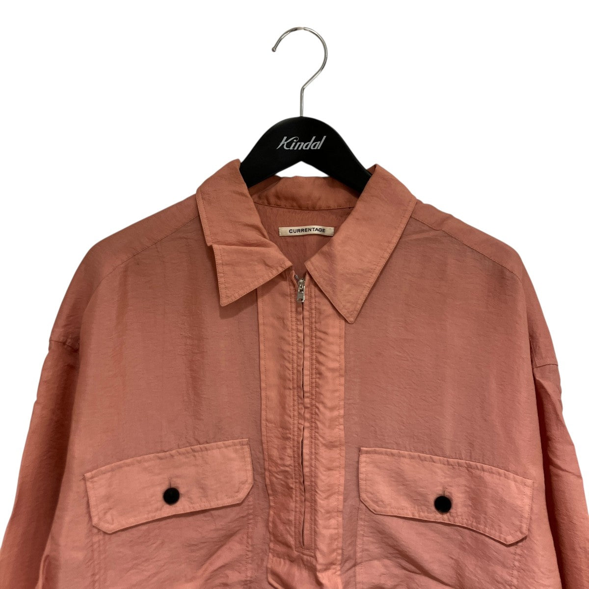 CURRENTAGE ハーフジップシャツA2552FB303 ｢WASHER TAFFTA HALF ZIP SHIRT｣ 古着・中古-3枚目のアイテム画像