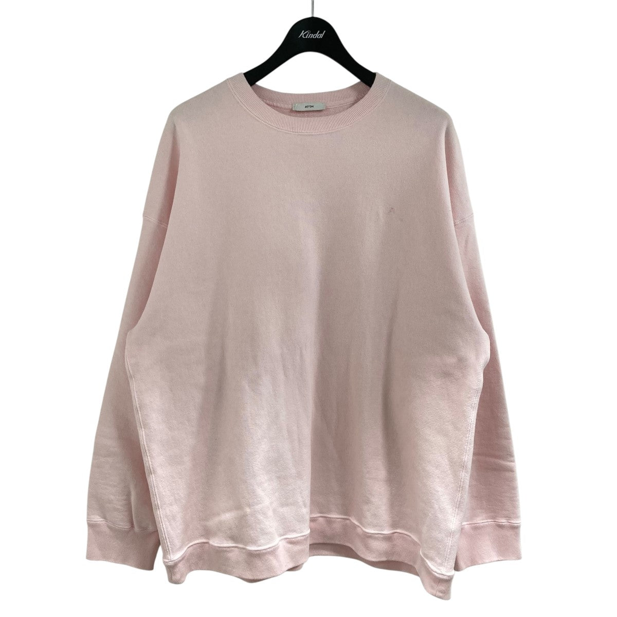 ATON ピンク クルーネックスウェットオーバーサイズ　 エイトン NATURAL DYED URAKE ｜ オーバーサイズ