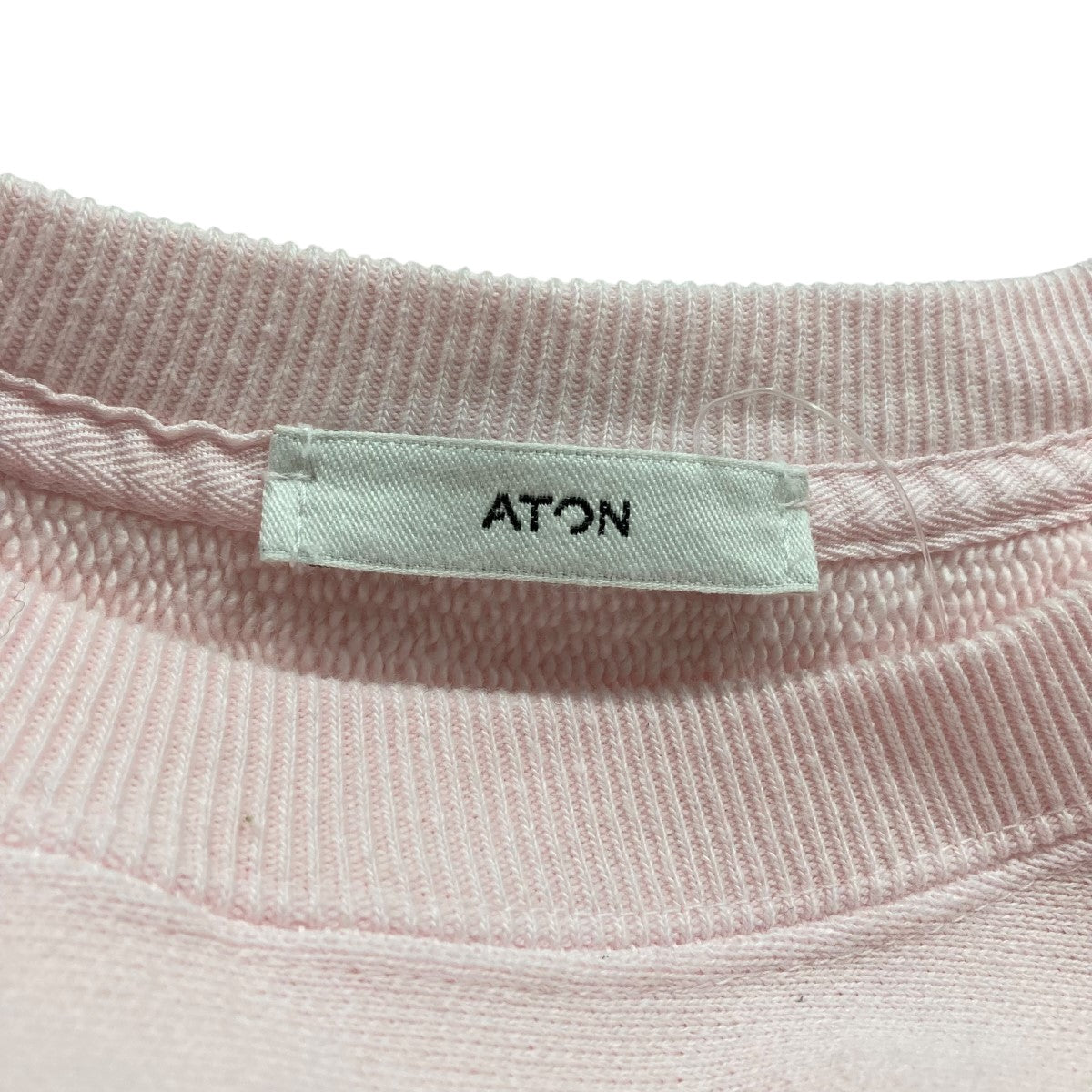 ATON ピンク クルーネックスウェットオーバーサイズ　 エイトン ATON ピンク クルーネックスウェットオーバーサイズ エイトン