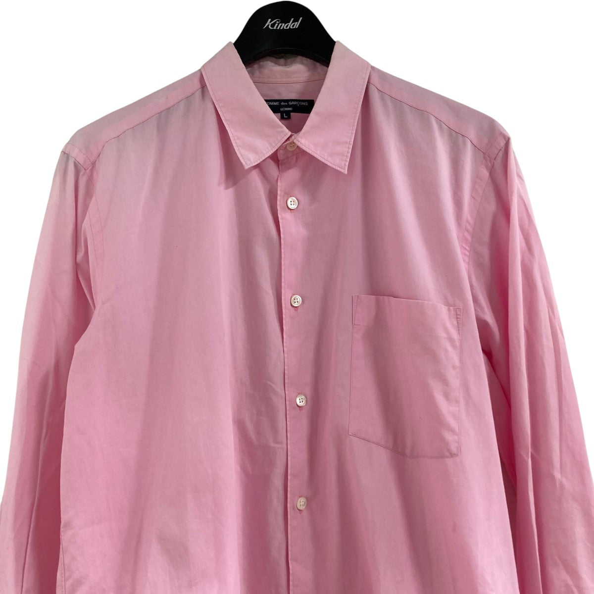 COMME des GARCONS - COMME des GARCONS SHIRT PINKコムデギャルソンシャツピンク クルーネック包みボタン ウールニットカーディガン【S】【LKNA72443】 プレイ コムデギャルソン カーディガン ピンク 重なるダブル赤
