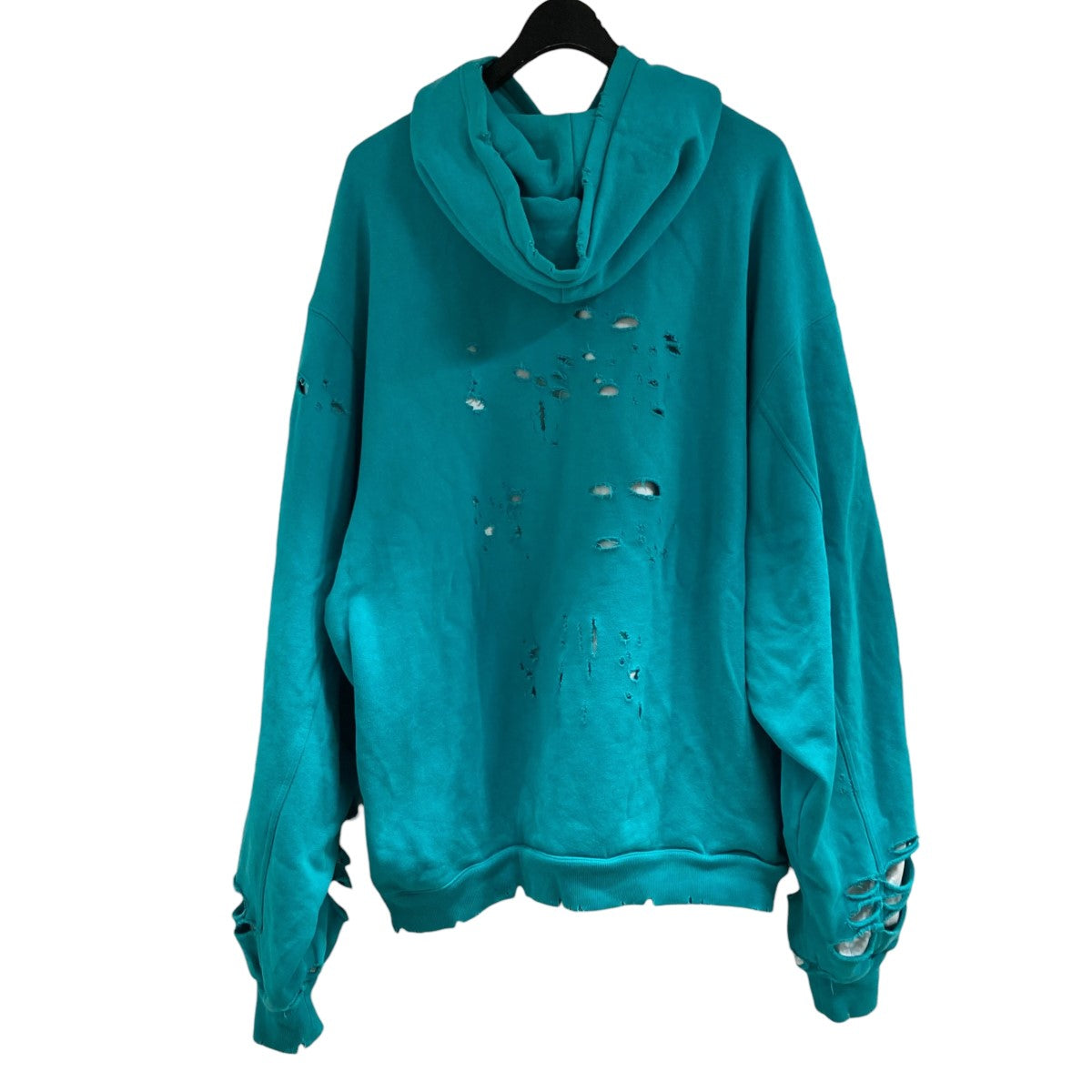 BALENCIAGA バレンシアガ Destroyed パーカー S 美品 BALENCIAGA(バレンシアガ) 22AWDestroyed Logo-Print Hoodie