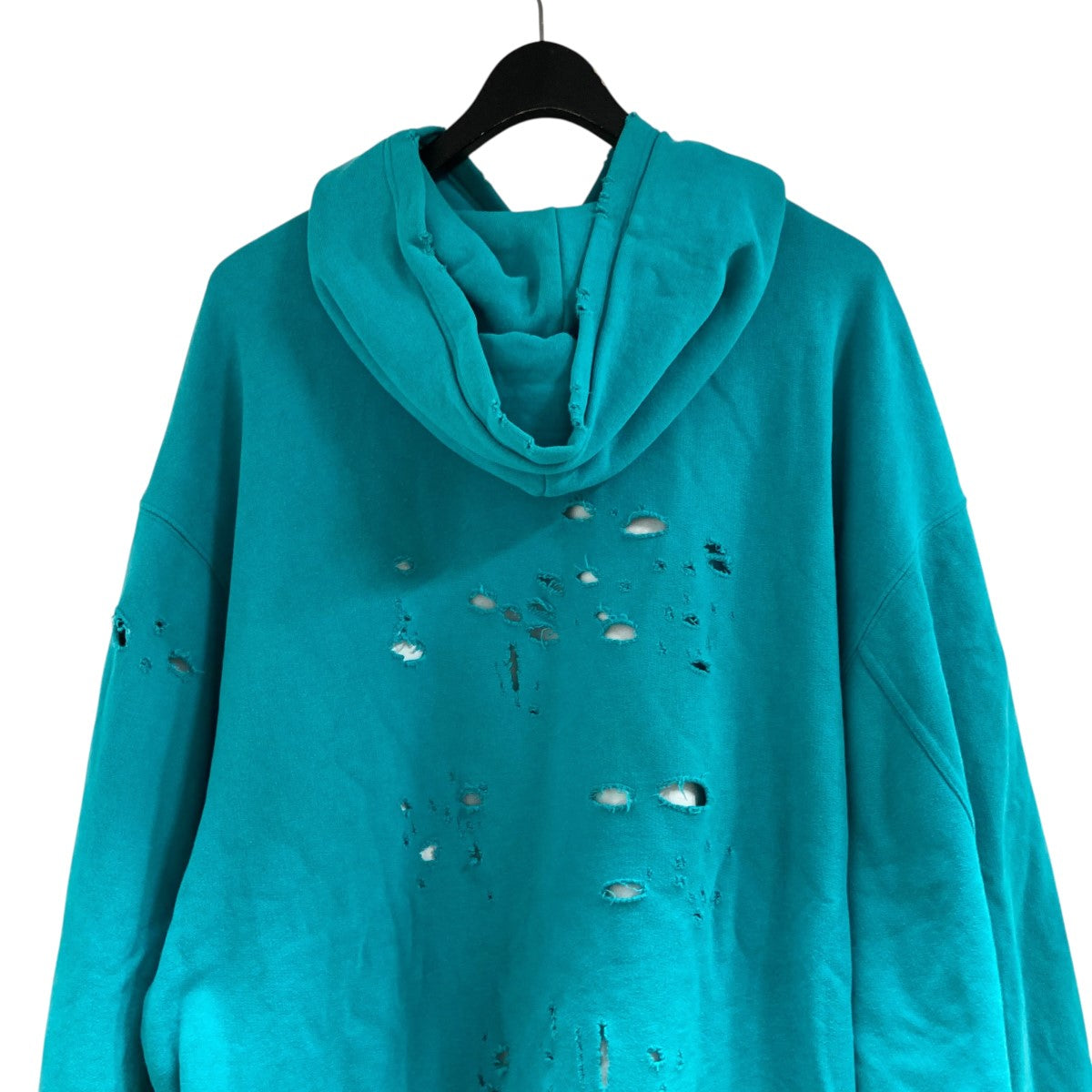バレンシアガ　ダメージ加工パーカー XS BALENCIAGA(バレンシアガ) 21SS ダメージ加工パーカー 659403