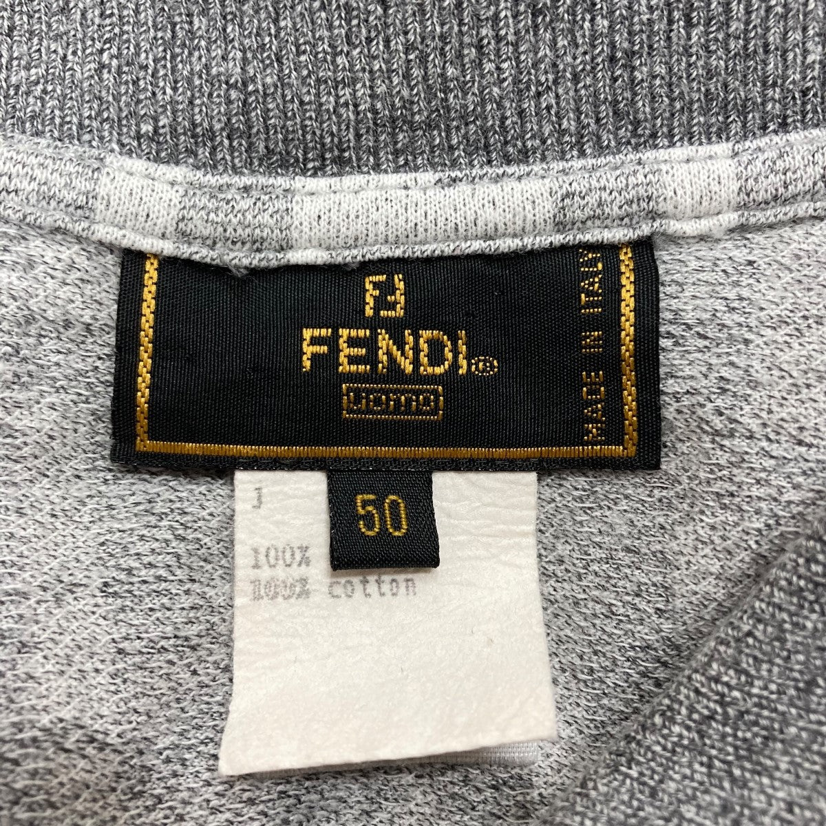 FENDI(フェンディ) ズッカ柄ポロシャツ グレー サイズ 50
