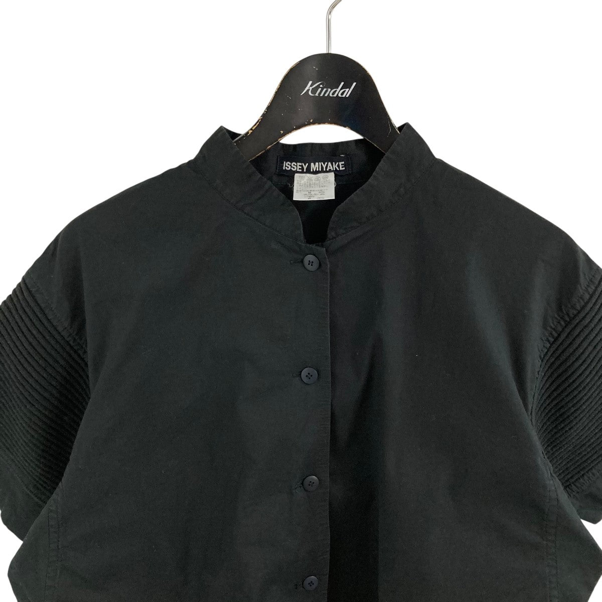 ISSEY MIYAKE ニット切替ブラウス 古着・中古-2枚目のアイテム画像