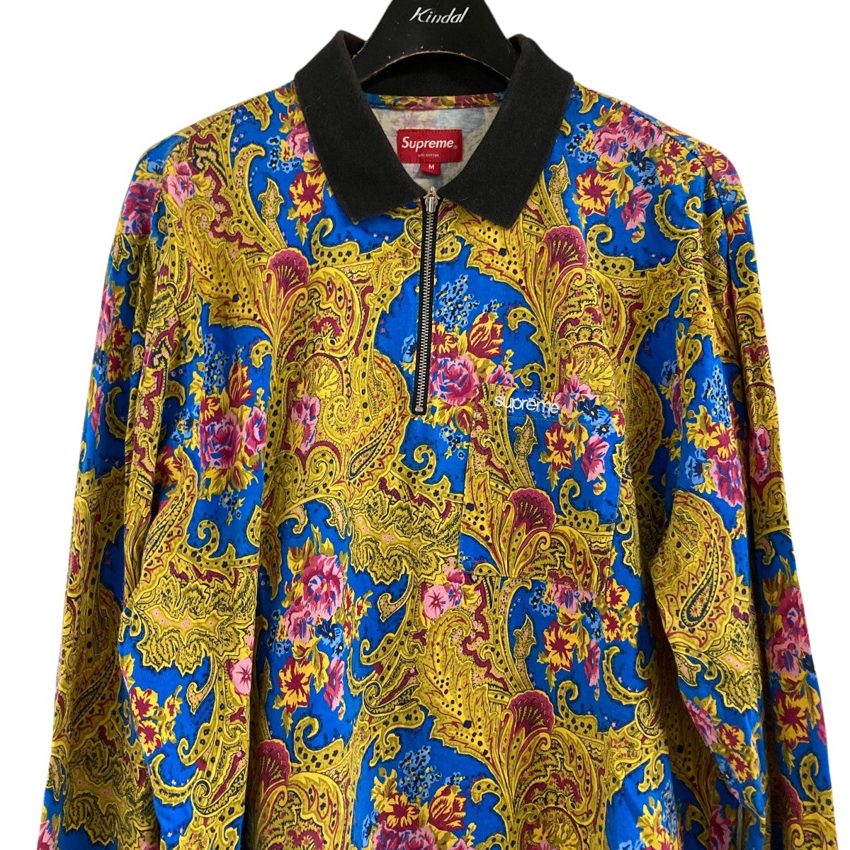 Supreme(シュプリーム) ペイズリーL／Sポロシャツ ブルー