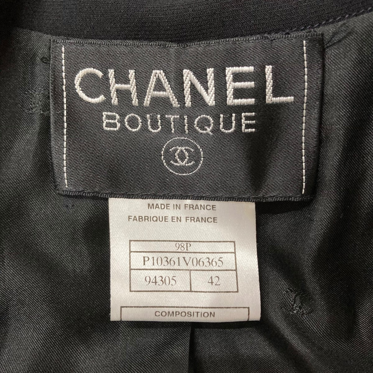 CHANEL ロングテーラードジャケット 古着・中古-5枚目のアイテム画像