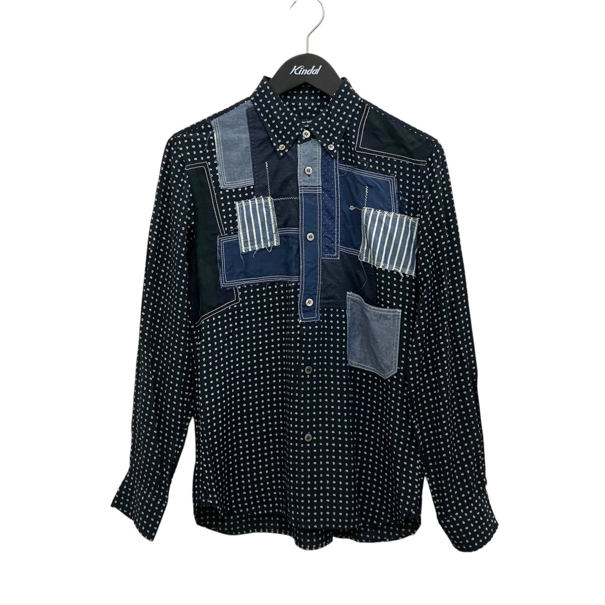 COMME des GARCONS HOMME パッチワーク総柄シャツHO-B052 古着・中古-1枚目のアイテム画像