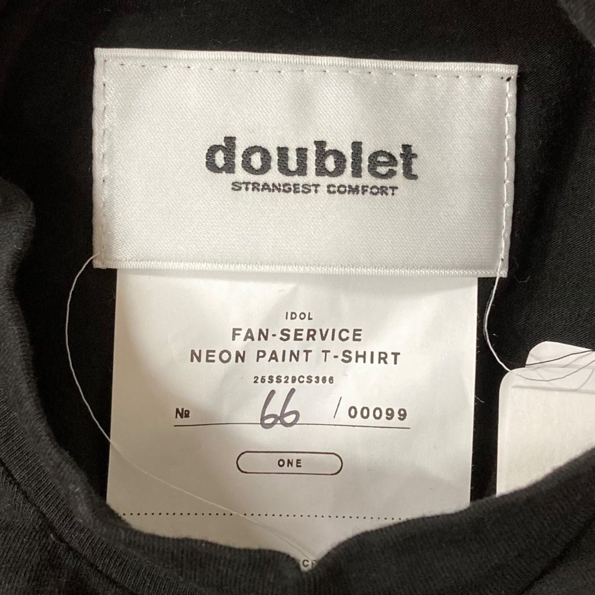 doublet ファンサうちわプリントTシャツ25SS29CS366 ｢FAN?SERVICE NEON PAINT T-SHIRT｣ 古着・中古-6枚目のアイテム画像