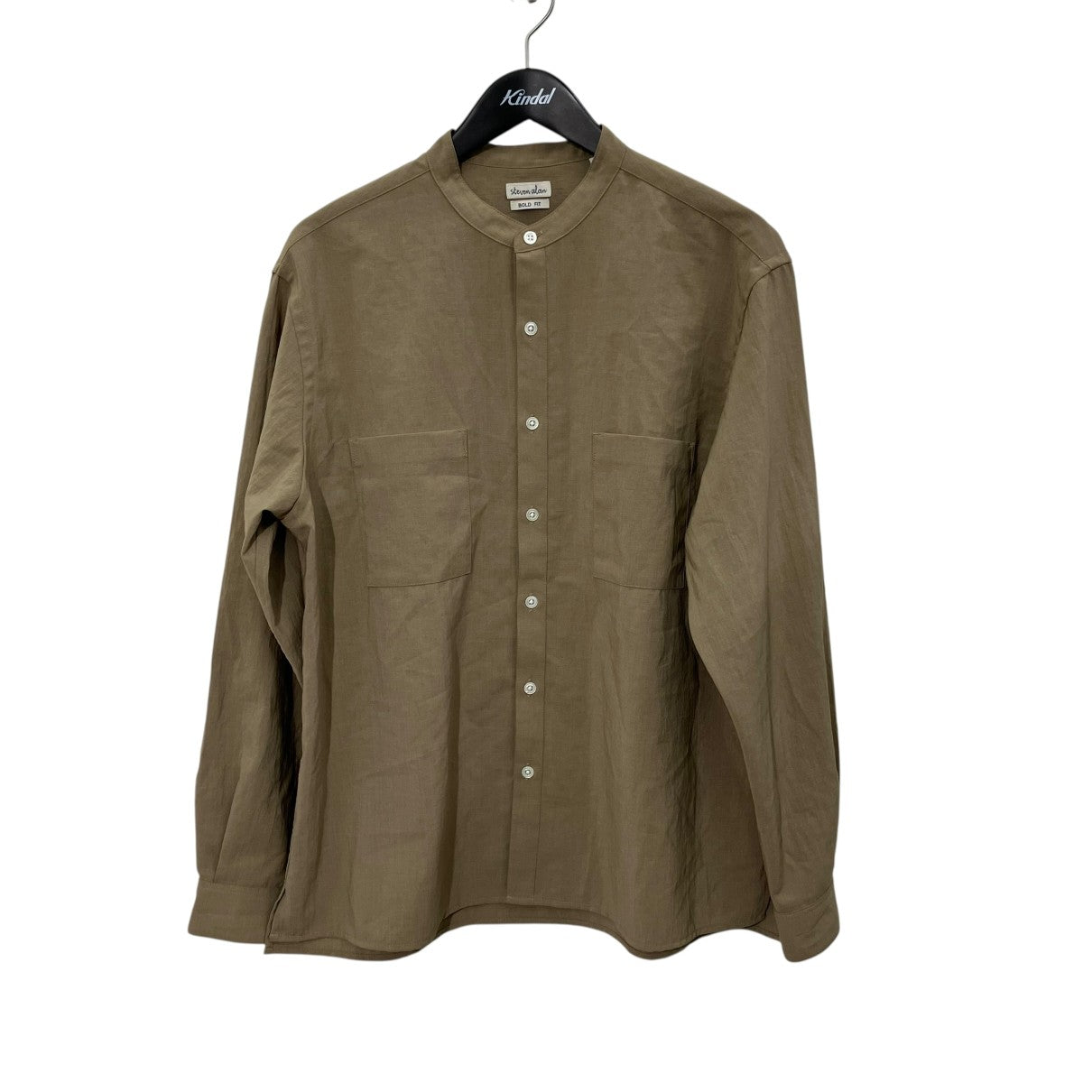 STEVEN ALAN DRY／TCH 2P BAND COLLAR SHIRT-BOLDバンドカラーシャツ8111-218-0571 古着・中古-1枚目のアイテム画像
