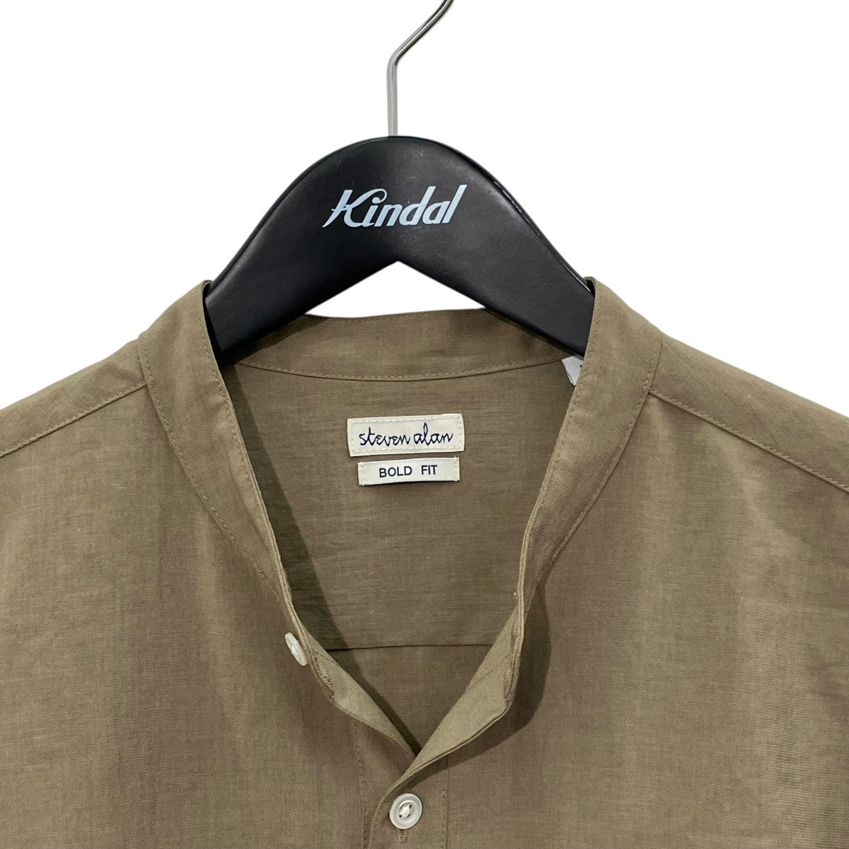 STEVEN ALAN DRY／TCH 2P BAND COLLAR SHIRT-BOLDバンドカラーシャツ8111-218-0571 古着・中古-3枚目のアイテム画像