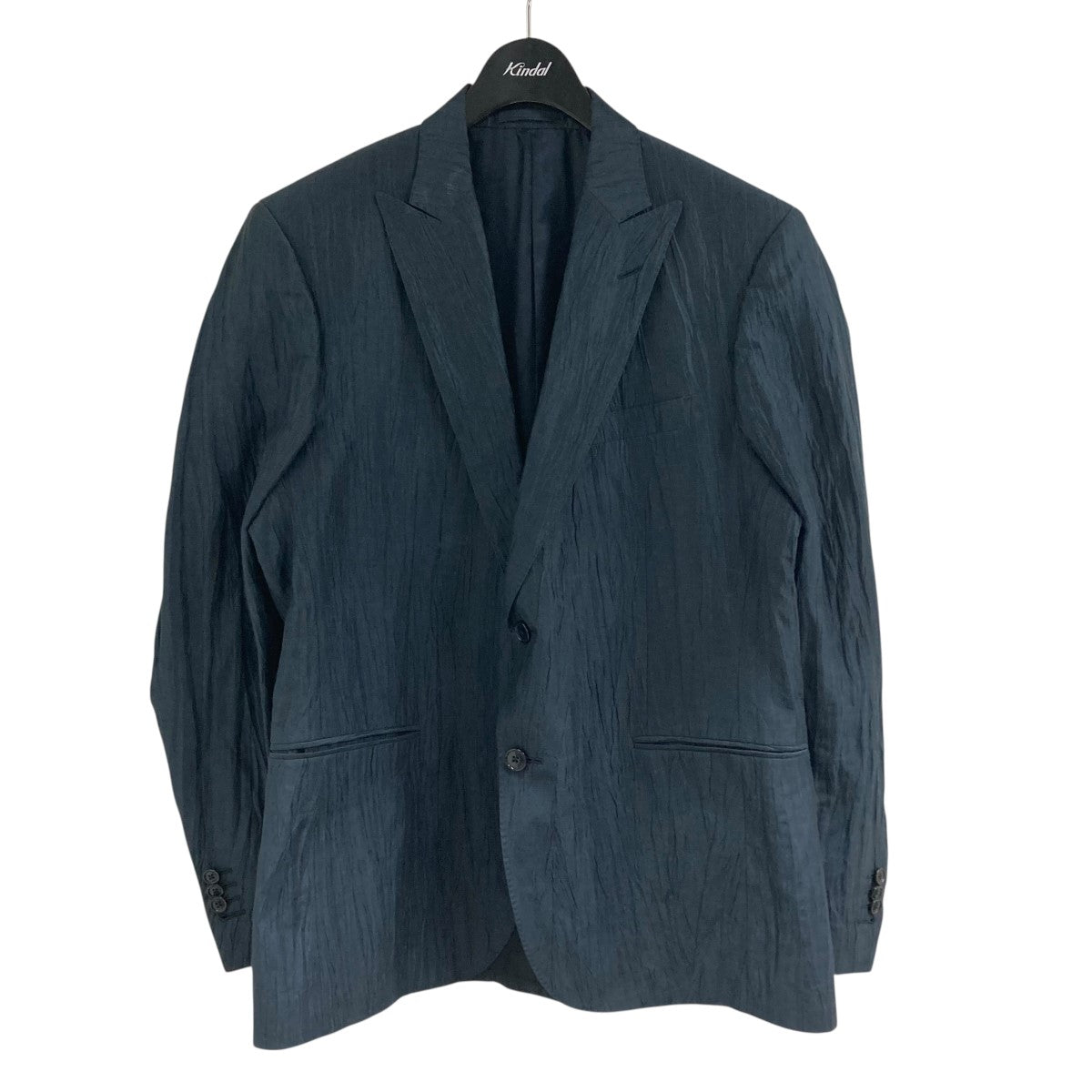 美品・現行タグ✨ラルディーニ テーラードジャケット ネイビー チェック 46 L LARDINI(ラルディーニ) テーラードジャケット E-76618AV