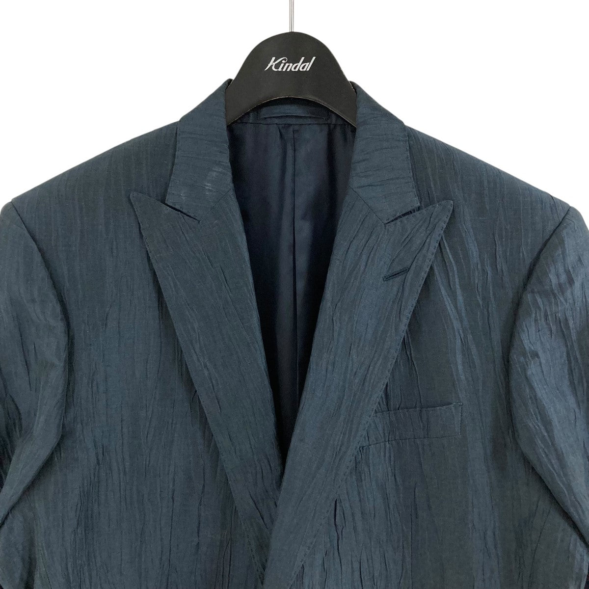 美品・現行タグ✨ラルディーニ テーラードジャケット ネイビー チェック 46 L LARDINI(ラルディーニ) テーラードジャケット E-76618AV