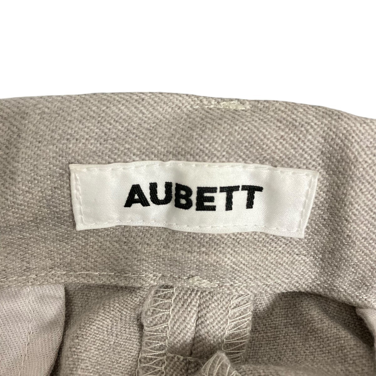 美品 aubett ウールギャバジンワイドストレートパンツ オーベット AUBETT(オーベット) ウールギャバジンワイドストレートパンツ 22
