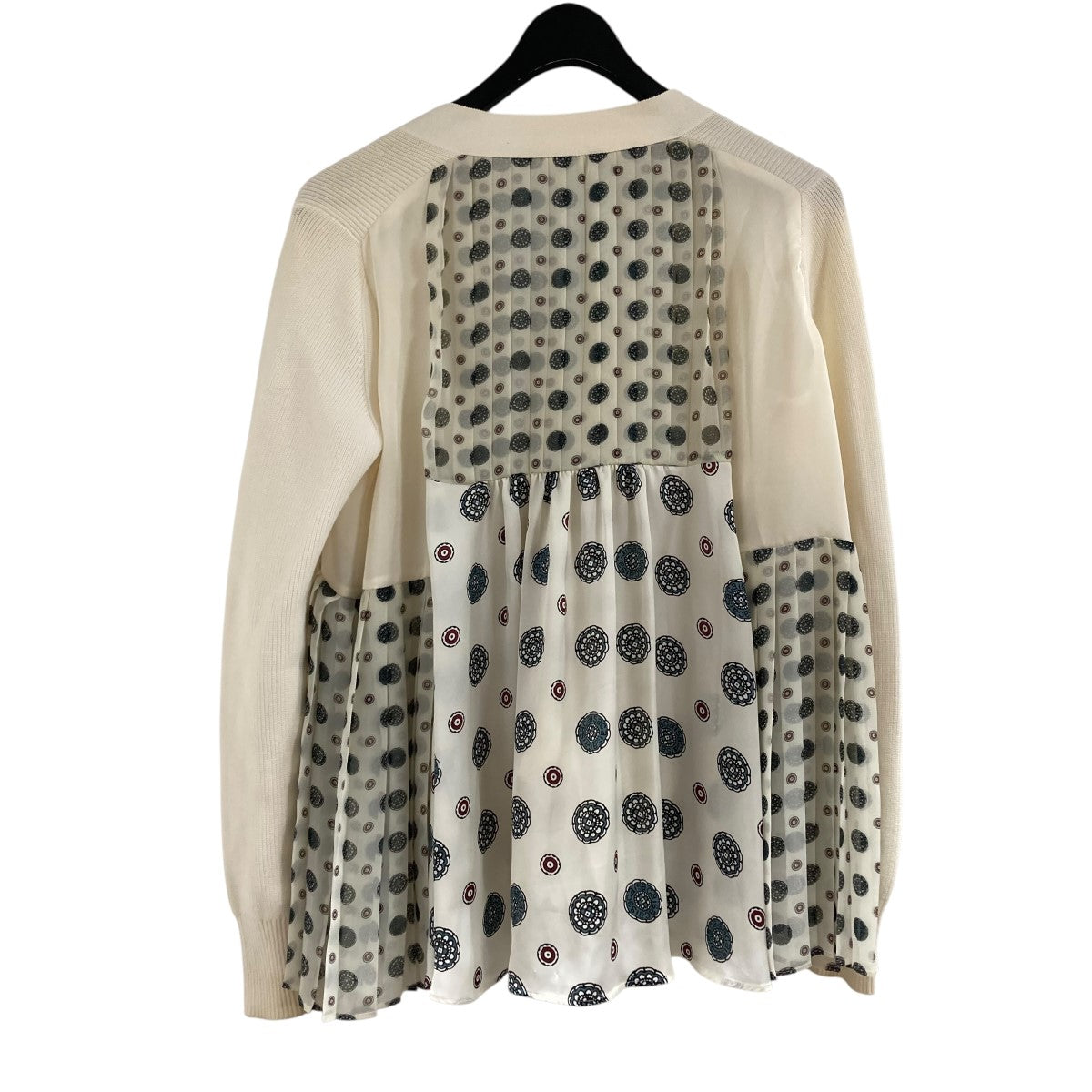 sacai バックプリーツ　シャツ　ホワイト　長袖　シアー sacai - Sacai バックプリーツ カットソーの通販 by CYCLE