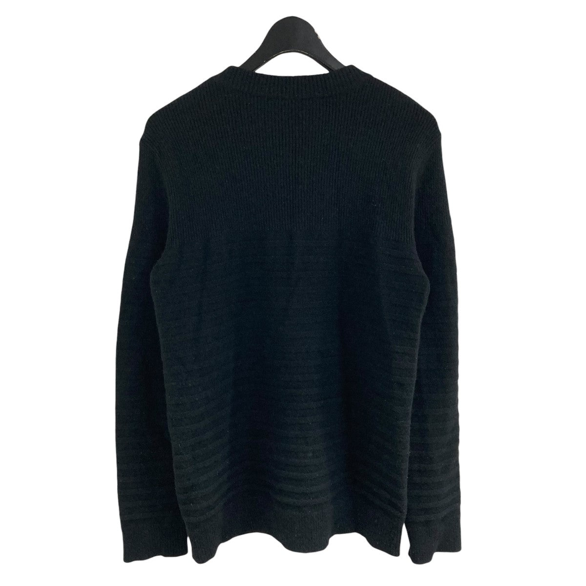 新品 BALMAIN ブラック ストライプ ニット XS 肩ボタン付 BALMAIN(バルマン) 肩ボタンニット W7H6654M050 ブラック サイズ