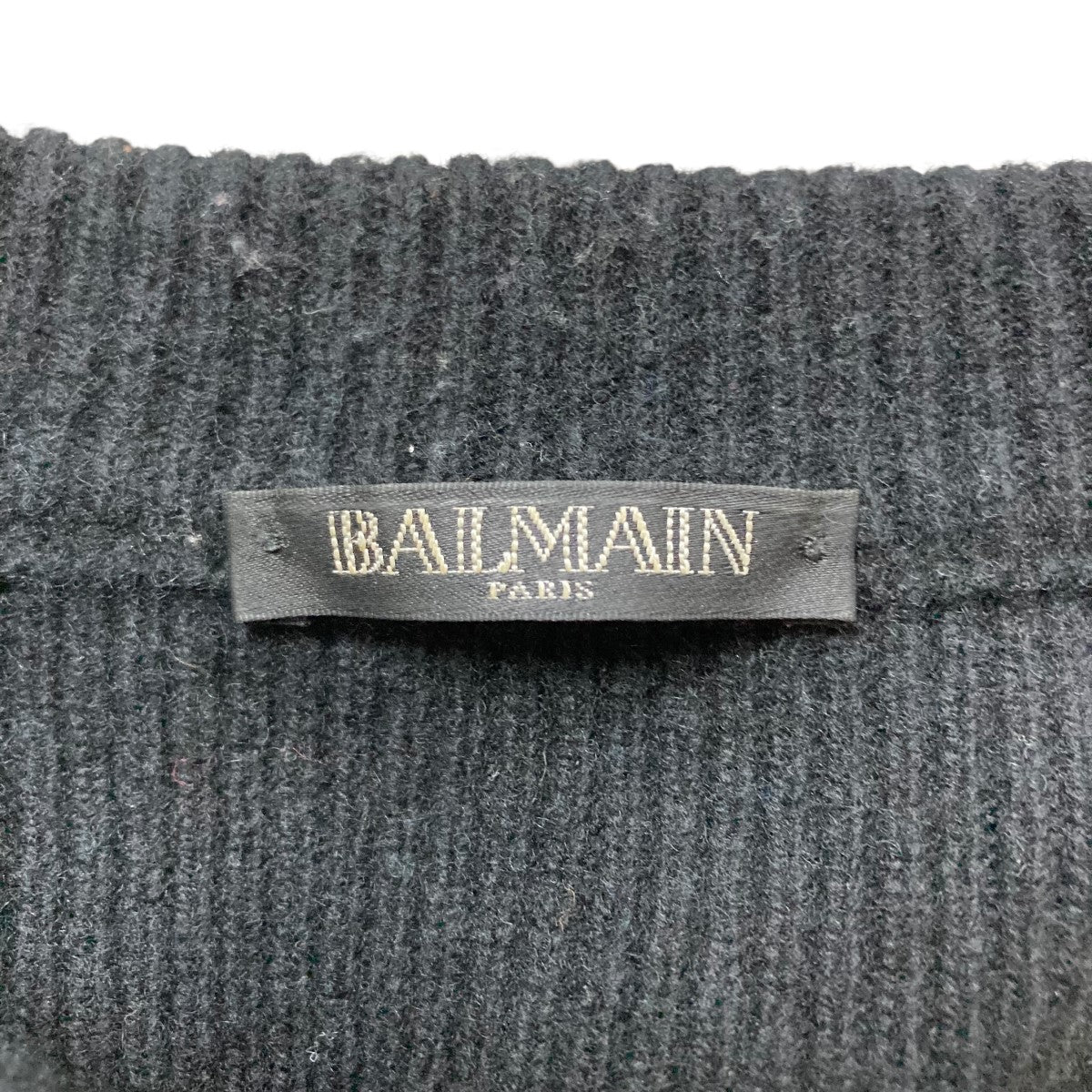 BALMAIN(バルマン) 肩ボタンニット W7H6654M050 ブラック サイズ