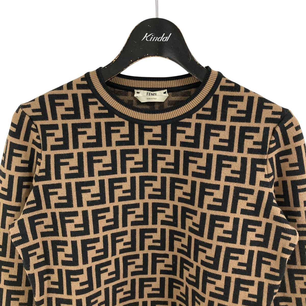 FENDI ニット セーター ズッカ柄 FENDI(フェンディ) ズッカ柄ニット FZY703 A5QG ブラウン サイズ