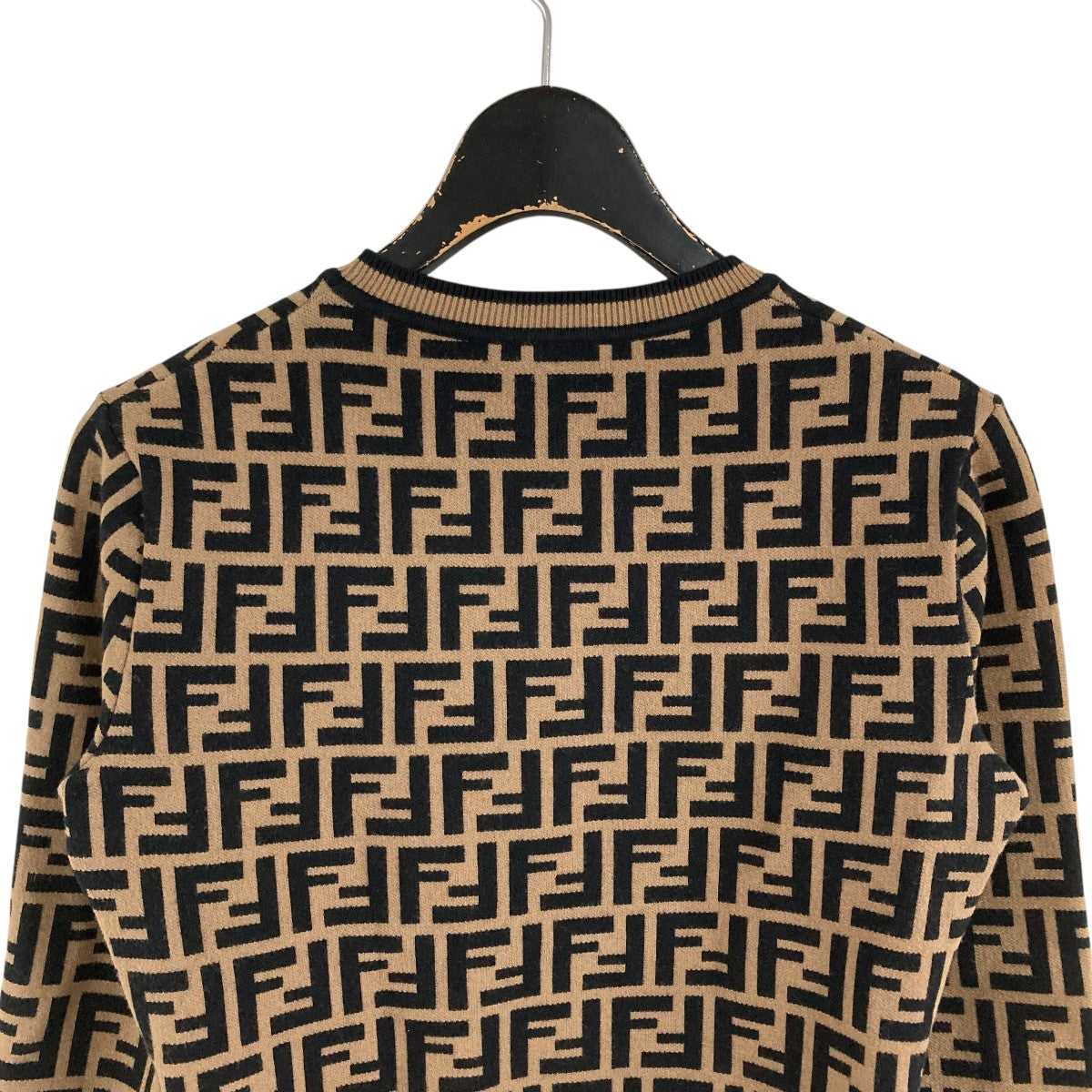 FENDI(フェンディ) ズッカ柄ニット FZY703 A5QG ブラウン サイズ
