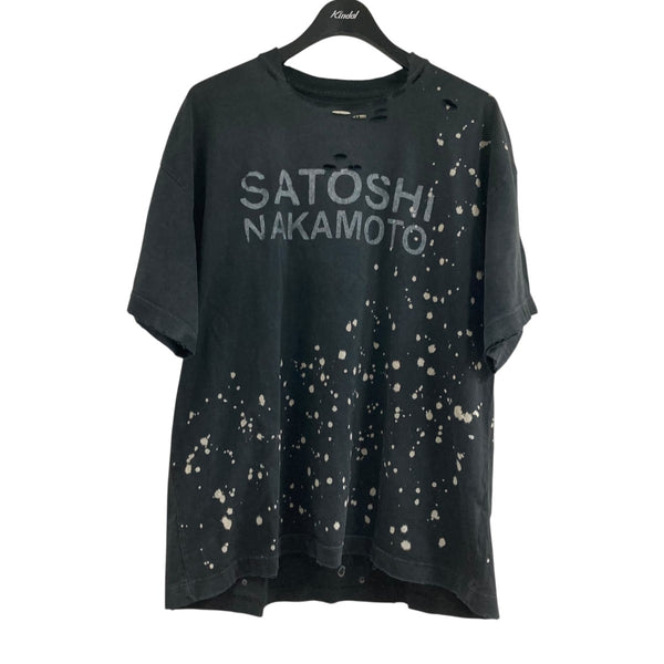 SATOSHI NAKAMOTO(サトシナカモト) ダメージプリントTシャツ SS25TE017