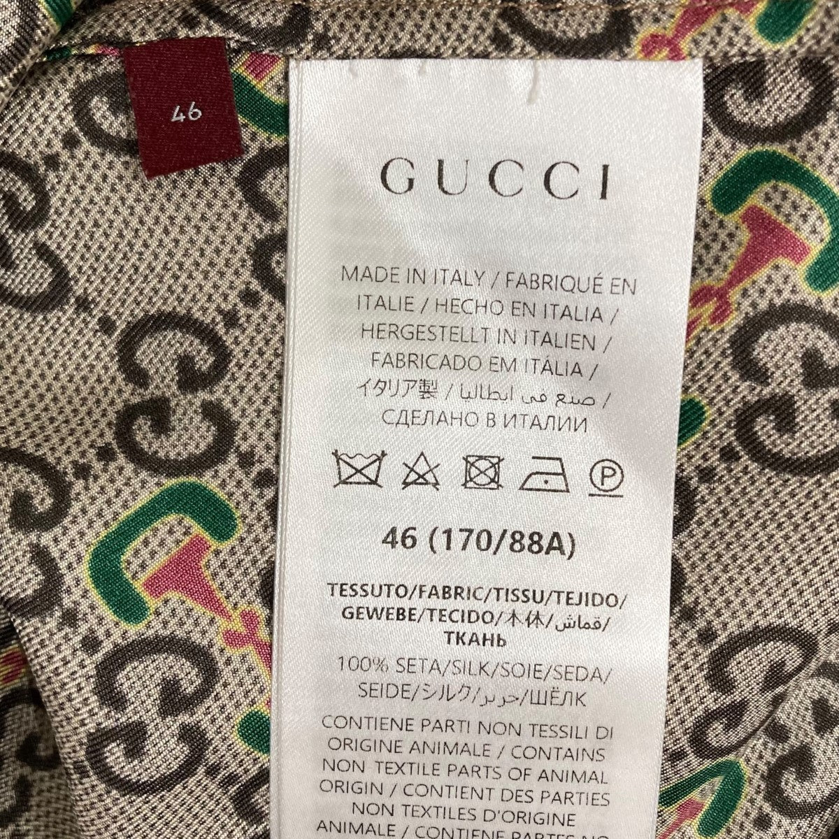 GUCCI 半袖シャツ M ブラック ベルベット襟 p13110440-a.jpg