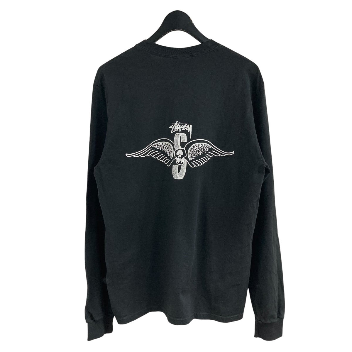 stussy(ステューシー) スカルプリントロングカットソー ブラック