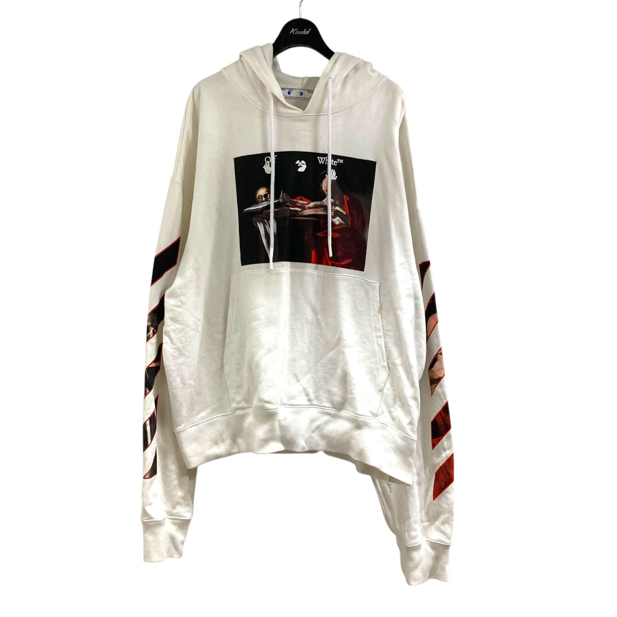 プリントプルーオーバーフーディーOMBB037R21FLE002 Caravaggio Over Hoodie