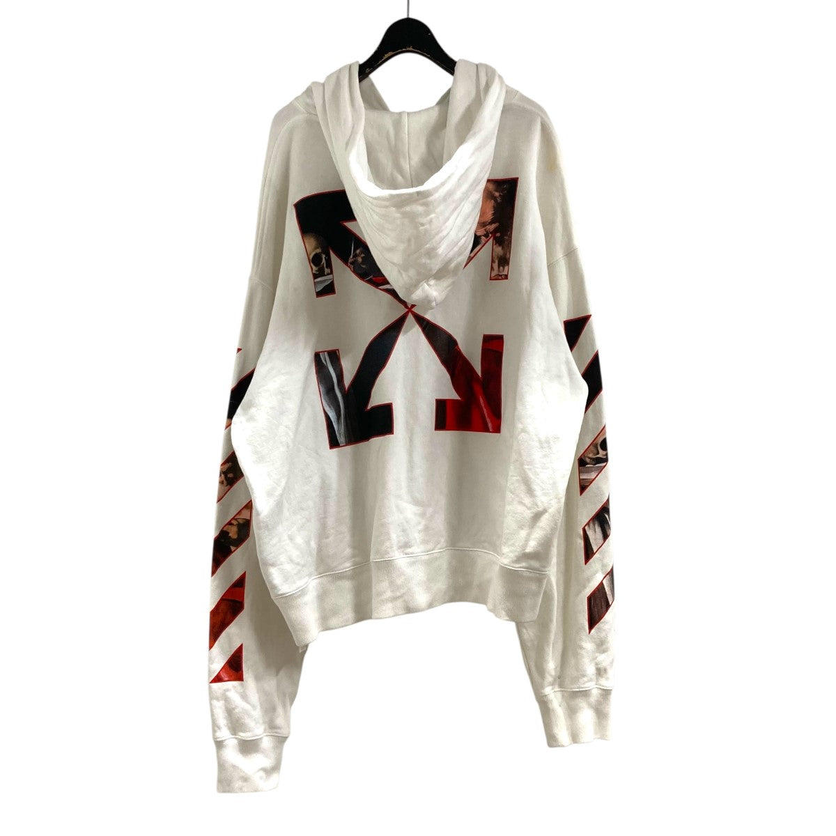 プリントプルーオーバーフーディーOMBB037R21FLE002 Caravaggio Over Hoodie