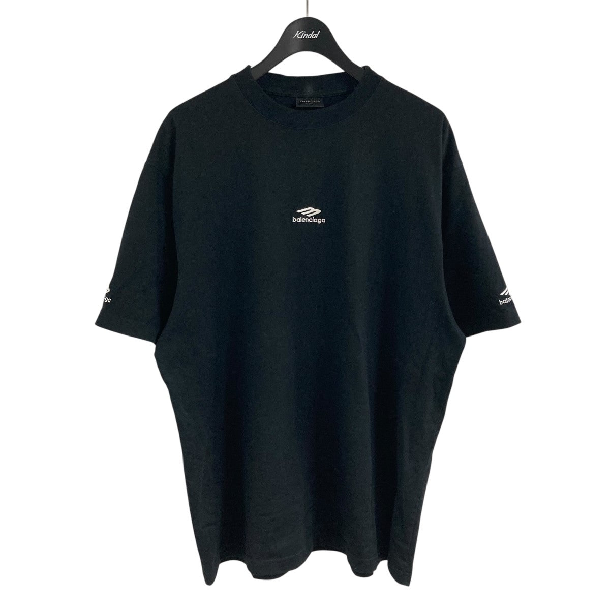 未使用　BALENCIAGA ブラック 半袖シャツ 37 ロゴ Balenciaga ロゴテープ Tシャツ | ブラック | FARFETCH JP