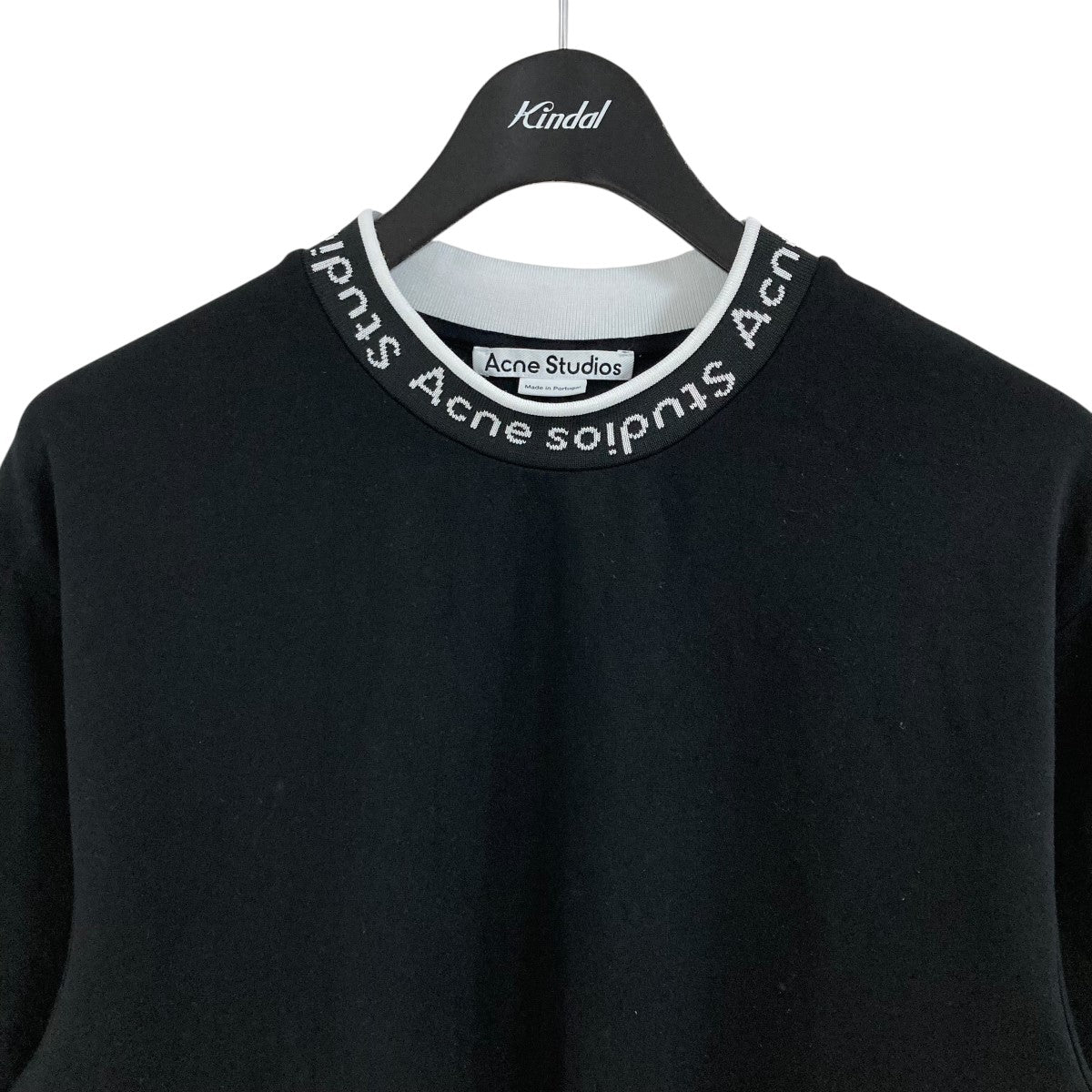 ○★新品未使用　Acne Studios　ダメージ加工　長袖カットソー　S　黒系 Acne Studios アクネストゥディオズ 長袖 Tシャツ FN-UX